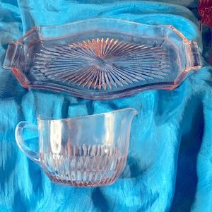 2 piece depression glass